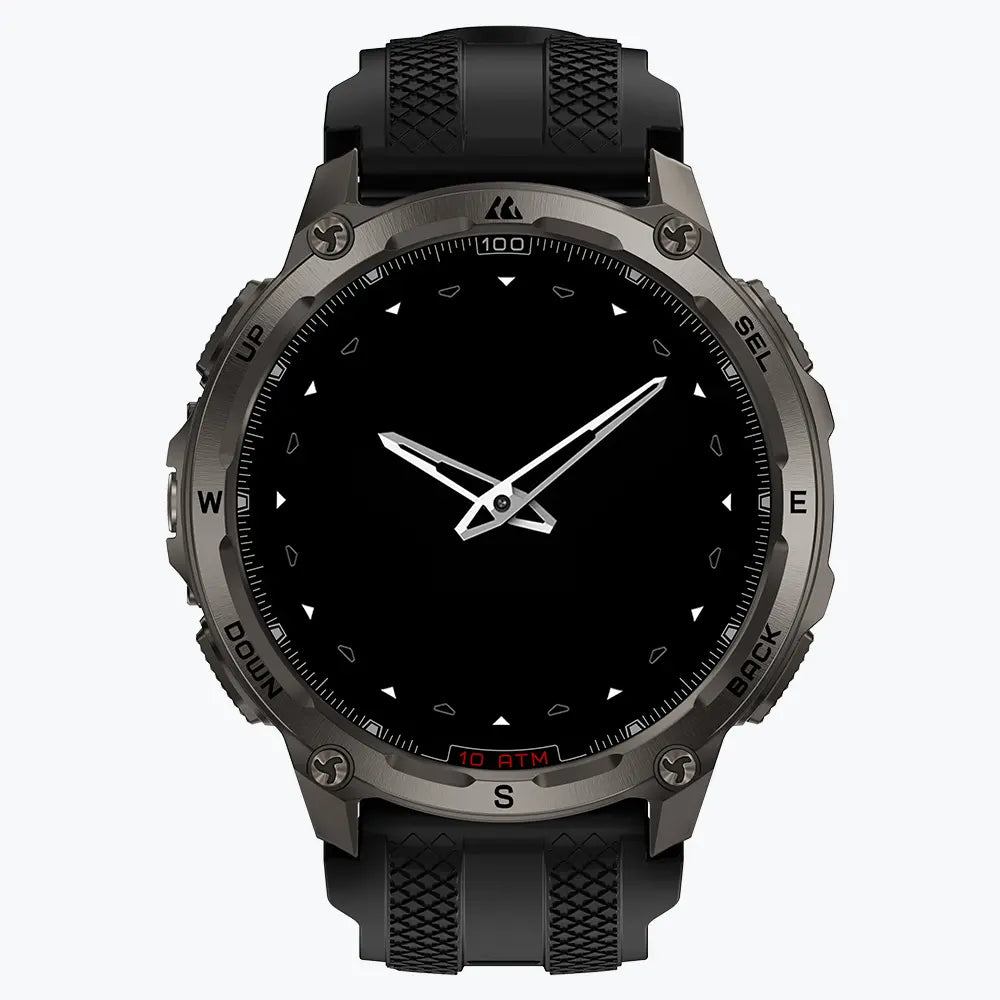 KOSPET tank t4 smartwatch black with silicone straps#color_black