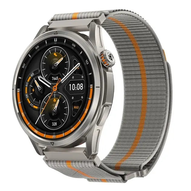 kospet-22mm-woven-_nylon_sport-loop-strap-black-1#color_Silver Grey / Orange Stripe