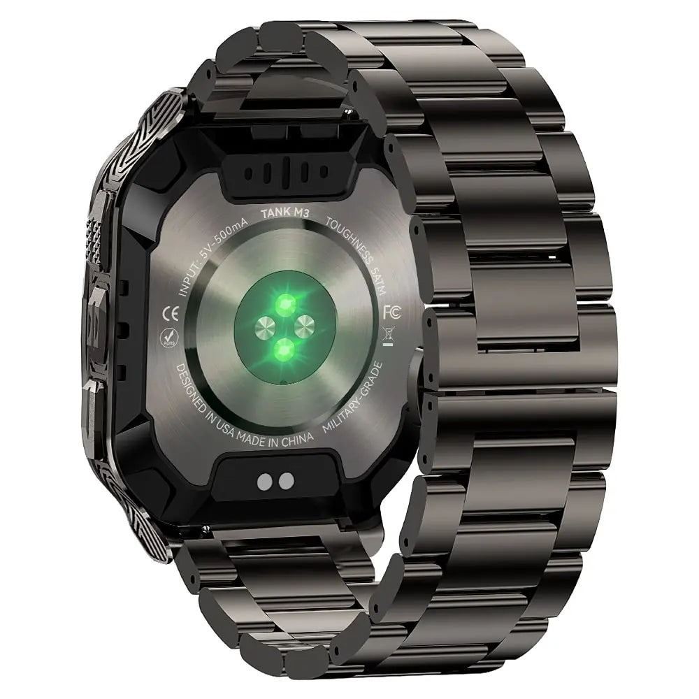 kospet-m3-smartwatch-black-with-steel-straps#color_black^package_Silicone + Steel Premium
