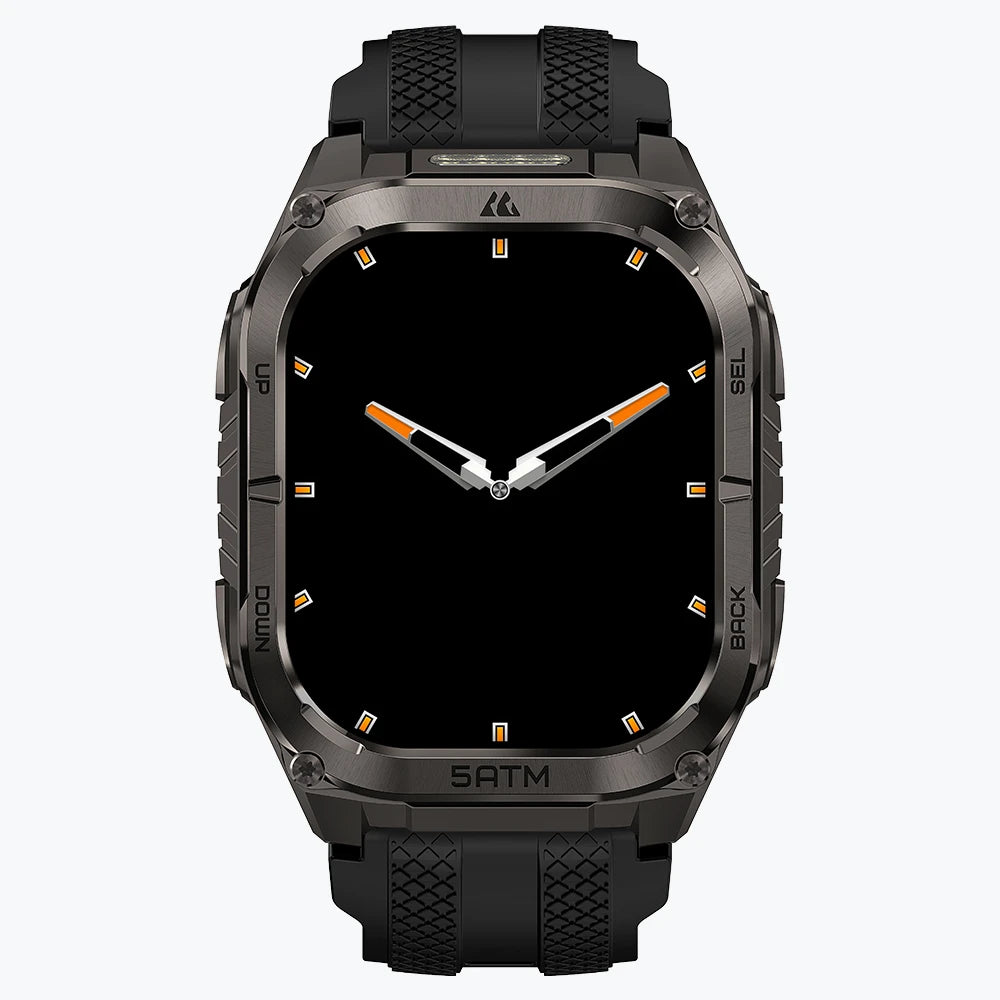 KOSPET tank m4c smartwatch black with silicone straps#color_black^package_Silicone Basic