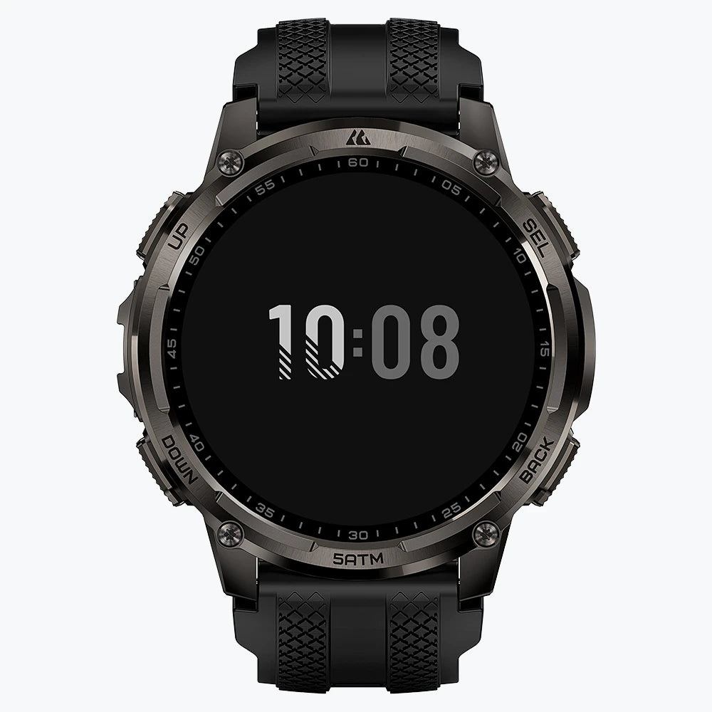KOSPET tank t4c smartwatch black with silicone straps#color_black^package_Silicone Basic