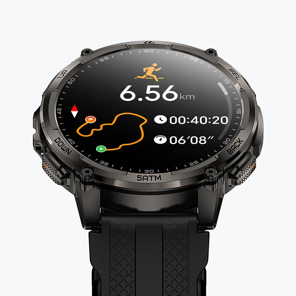 KOSPET tank t4c smartwatch black with silicone straps#color_black^package_Silicone Basic