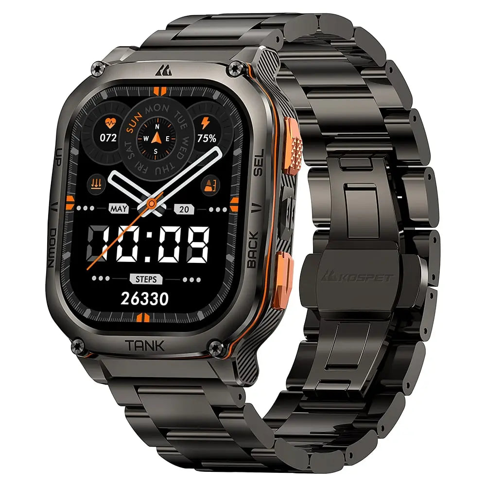 kospet-tank-m3-ultra-smartwatch-black-with-steel-straps#color_black
